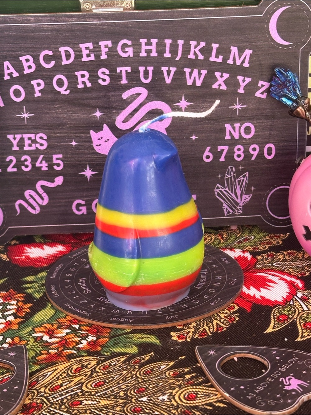 Mini Rainbow Bird Candle